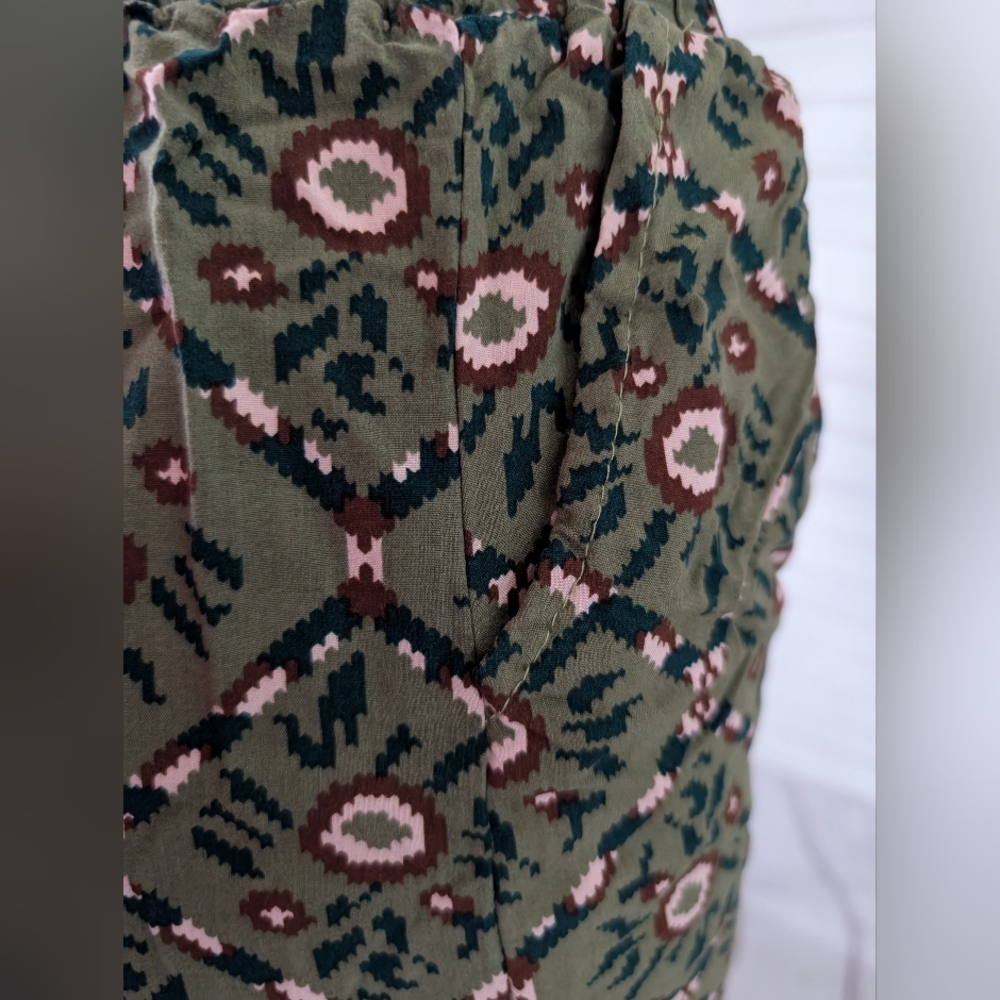 Rene Ricci Green Patterned Cropped Pants - Picture 4 of 7
